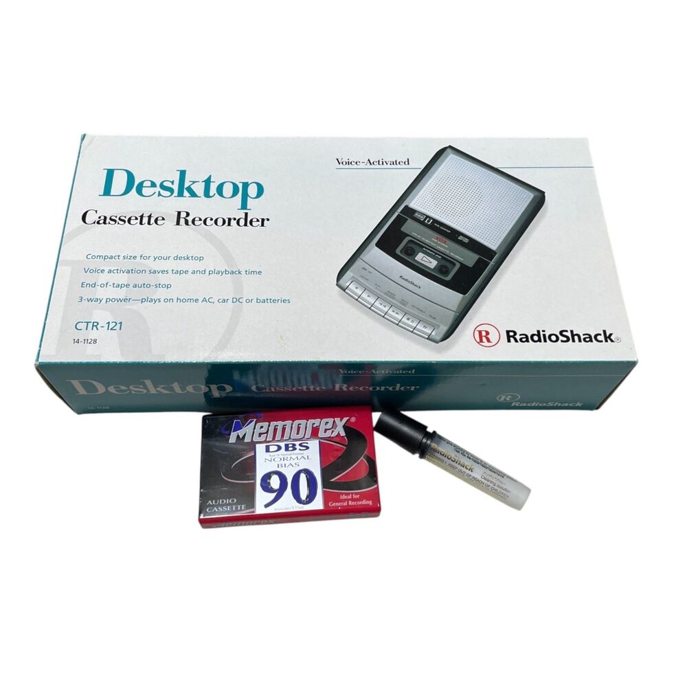 Radio Shack Desktop Recorder Cleaning Fluid and One New Cassette Tape‎